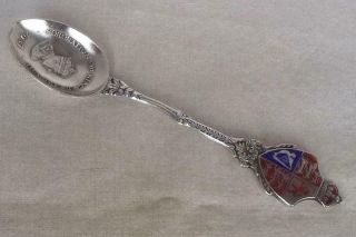 A Rare Sterling Silver & Enamel Coronation Of King Edward Viii Spoon 1937.