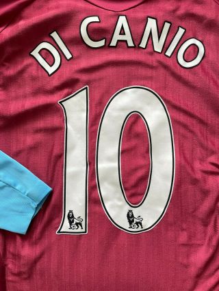West Ham United 2007/08 Match Home Shirt Long Sleeve Rare Di Canio Jersey VGC M 3