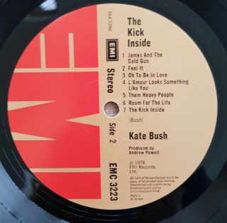 KATE BUSH - The Kick Inside - Rare 1st Press UK LP 3