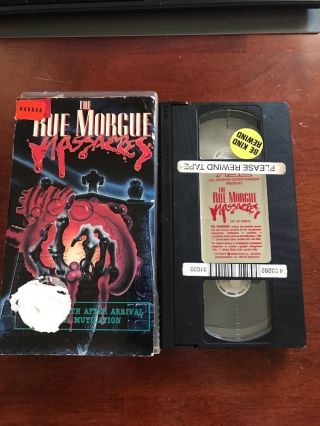 Rare Oop Vhs 1987 The Rue Morgue Massacres Paul Naschy Horror Gore Cut Box