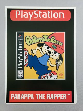 Parappa The Rapper - Toys R Us Vidpro Display Card - Playstation Ps1 - 1997 Rare