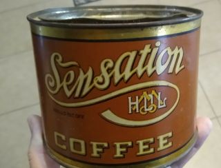 Rare Old H.  D.  Lee " Sensation " Coffee One Pound Tin Can.  L@@k