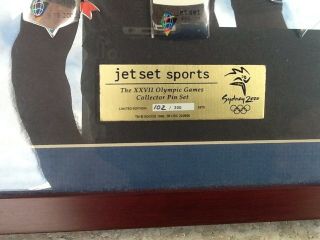 Limited Edition Rare Sydney 2000 Olympics 22 Pins Jet Set Sports Framed 102/200 3