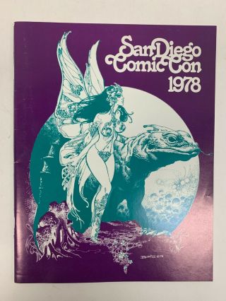 San Diego Comic Con Sdcc 1978 Program Guide Boris Vallejo Cover Rare Vf - /vf