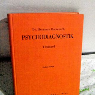 Dr.  Hermann Rorschach Psychodiagnostik Textband Very Rare Find