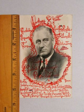Rare Franklin D.  Roosevelt Postcard Hate Mail From Argentina