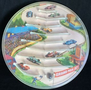 Vintage Maze Hand Held Game Grand Prix Auto Race Collectable Large 25cm Rare