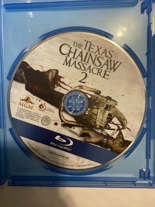 The Texas Chainsaw Massacre 2 Blu - ray 80 ' s Horror Dennis Hopper HTF RARE OOP 3