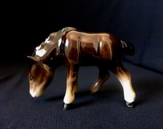 Rare Jema Holland ? Vintage 3.  5 " Porcelain Figurine Horse / Foal Ornament Figure