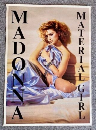 Madonna Material Girl,  Rare Promo Poster,  Size Large 34 X 24