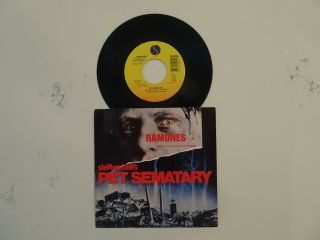 Nm - Ramones Pet Sematary 45 7 Ultra Rare Orig 1989 Sire Sheena Beach