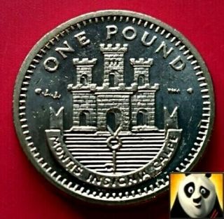 2000 Rare Key Date Gibraltar £1 One Pound Castle And Key Uncirculated Coin