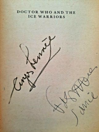 Dr Who Book The Ice Warriors Signed By Frazer Hines And Angus Lennie Very Rare