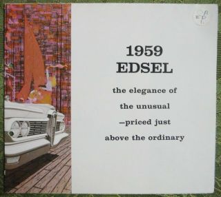 Very Rare 1959 Edsel Automobile Brochure