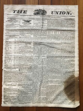Rare 1832 Newspaper W Large Republican Henry Clay For President Political Ad