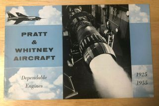 Vintage 1955 Brochure For Pratt & Whitney Aircraft Engines From Air Show Rare