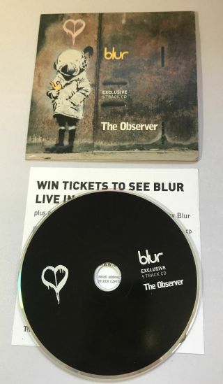 Banksy Blur Rare 5 Track Promo Cd Observer 2003