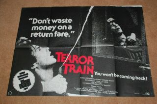Terror Train (1980) Rare Uk British Quad Movie Poster Jamie Lee Curtis