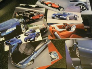 Bugatti Veyron Eb 17 Postcards Rare Exceptional