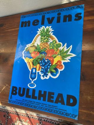 Melvins " Bullhead " Lp 1991 Tupelo Recordings Rare Poster