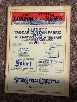 The Illustrated London News,  April 24,  1926.  Rare