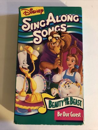 Disney Sing Along Songs Beauty And The Beast Be Our Guest Very Rare Cover Vhs