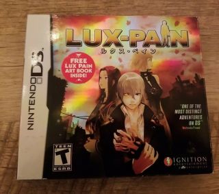 Lux - Pain (nintendo Ds,  2009) Complete With Art Book Rare