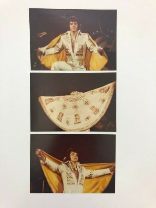 Elvis Presley Rare Vintage Kodak Photo Set Of 3 Cape Atlanta 1973 Stamped