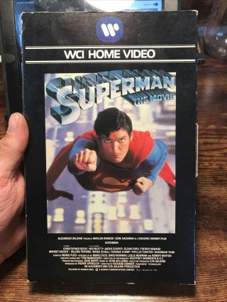 Superman The Movie Vhs 1978 Warner Home Video Big Book Box Rare