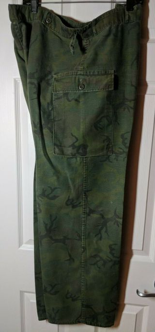 Us Military Vintage 2 Pocket Cargo Pants Camouflage Unusual Rare No Tags Large
