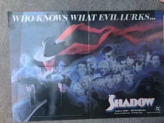 Bill Sienkiewicz The Shadow Promo Poster Vintage 1987 Rare Who Knows What Evil