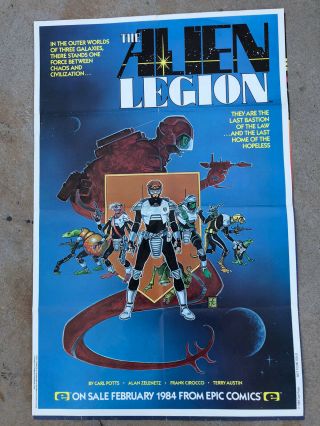 Alien Legion Epic Comics 1985 Marvel Poster Cirocco Austin Art Vintage Rare