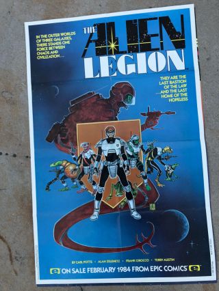Alien Legion Epic Comics 1985 Marvel Poster Cirocco Austin Art Vintage Rare 2