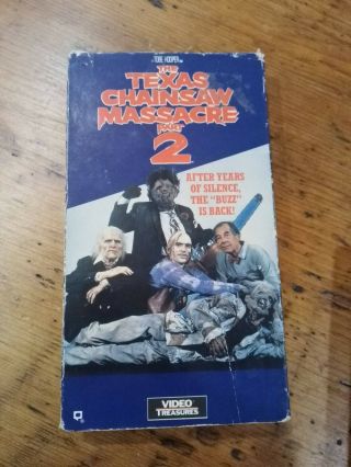 The Texas Chainsaw Massacre Part 2 VHS Video Treasures rare 2