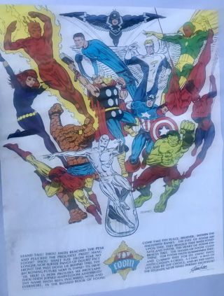 Jim Steranko FOOM membership poster 1970s vintage rare Marvel Comics 2