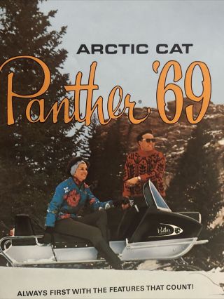 Rare Artic Cat Panther 1969 Snowmobile Racing Advertising Sales Full Brochure 2