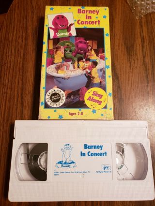 Barney Carnival of Numbers (Rare) 1992 and Barney in Concert VHS 1990 3