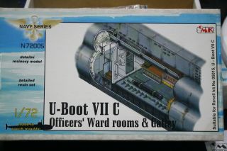 1/72 Cmk U - Boat Vii C Officers Room & Galley Wwii Resin For Model Boat Ship Rare