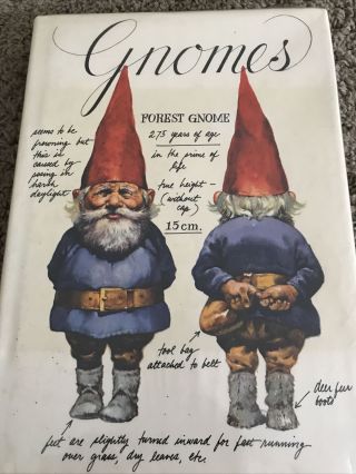 1976 Rien Poortvliet Gnomes Book Hardcover Harry Abrams Rare Vhtf 12x9