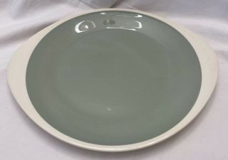 Wedgwood Of Etruria & Barlaston Green/white Trim Platter Cake Plate Rare 11x9.  5