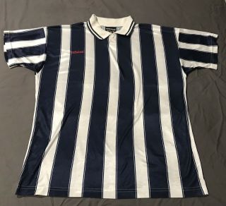 Rare Vintage Adidas Soccer Striped Jersey Shirt Made In Usa Size Xl