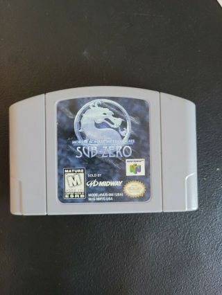 Mortal Kombat Mythologies Sub - Zero Nintendo 64 N64 Authentic Oem Rare