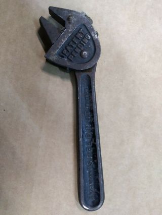 Old Vintage Mechanics Tools Rare Adjustable Wrench Speed - Nut Cochran