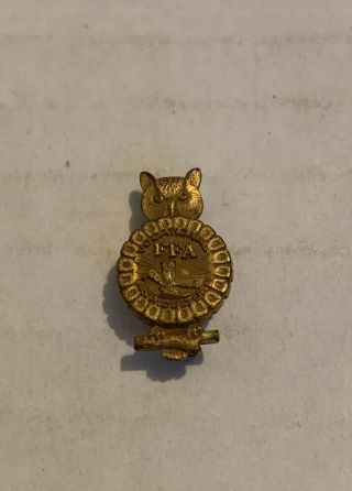 Rare Vintage Ffa Future Farmers Of America Vocational Owl Pin
