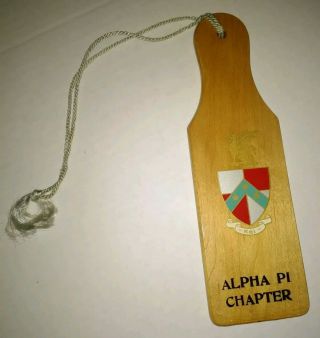 Retro Nov.  9 1951 Alpha Pi Chapter Rare Girl Sorority Pledge Formal Wooden Paddle