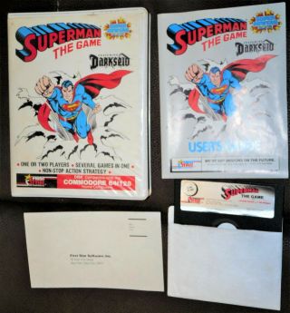 Superman,  The Game For Atari 64 128 And Commodore 64 Complete Rare Edition