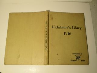 extremely rare 1916 VIM COMEDY FILMS Exhibitor ' s Diary oliver hardy 3