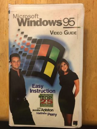 Rare Windows 95 Video Guide W/ Matthew Perry & Jennifer Aniston - Vhs