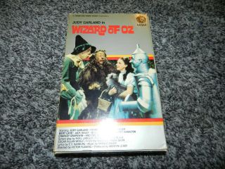 Rare Vhs 1980 Release Mgm The Wizard Of Oz W/judy Garland Big Box