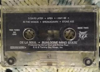 DE LA SOUL - BUHLOONE MINDSTATE - RARE Cassette EX 1993 Tommy Boy,  BREAKADAWN Single 2